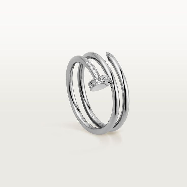 Bague femme acier Cartier Clou Double tour