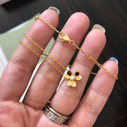 Collier femme doré Van Cleef flower