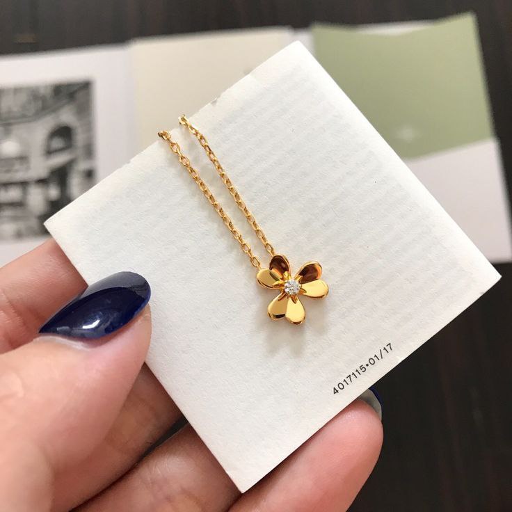 Collier femme doré Van Cleef flower