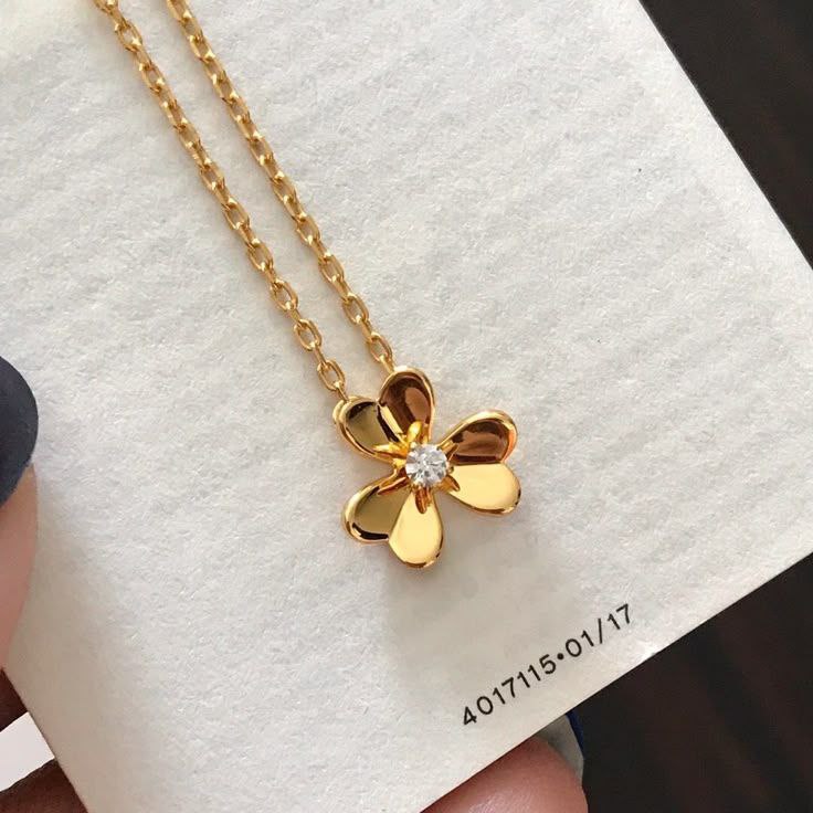 Collier femme doré Van Cleef flower