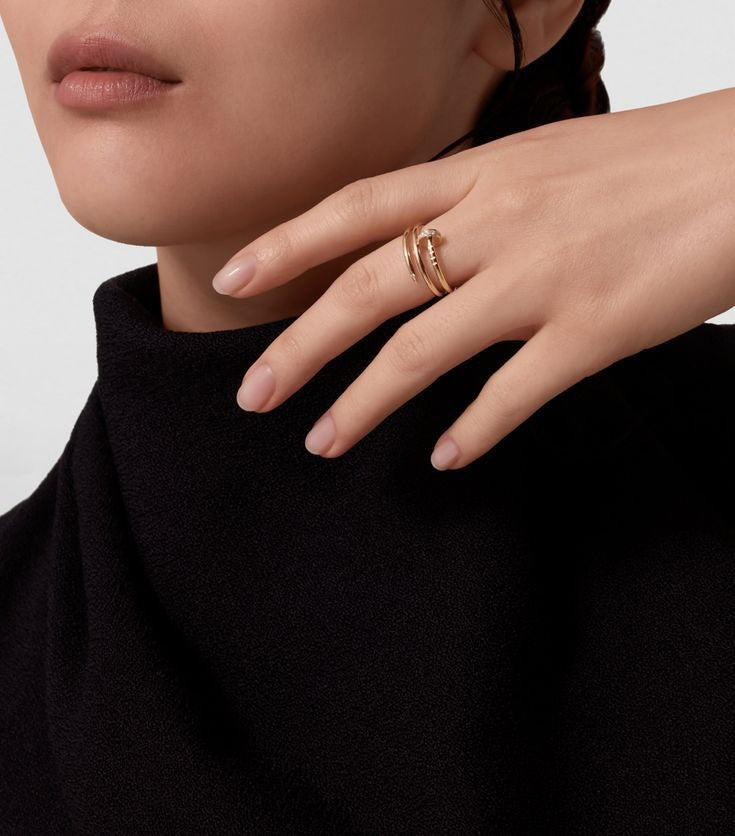 Bague femme acier Cartier Clou Double tour