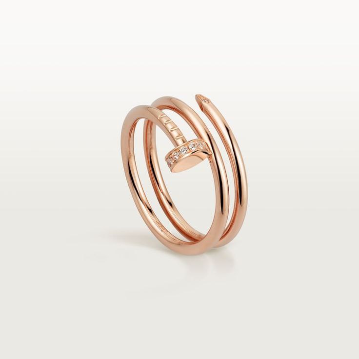 Bague femme acier Cartier Clou Double tour