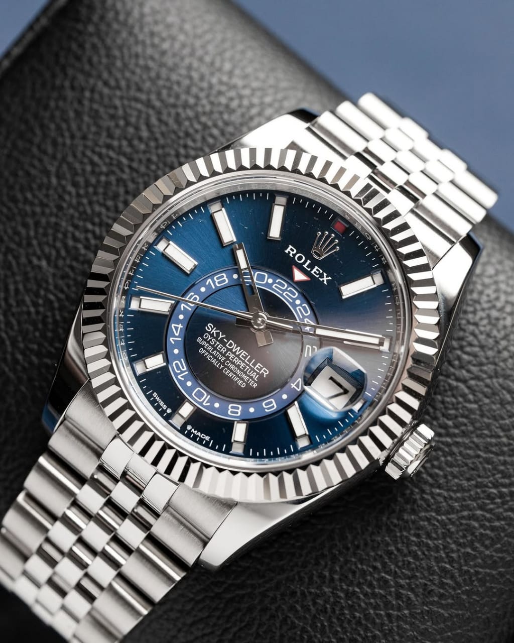 Rolex Sky-deweler jubilee fond bleu