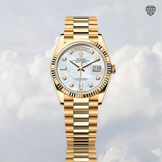Rolex Day-Date // 128238 – The Epitome of Golden Prestige