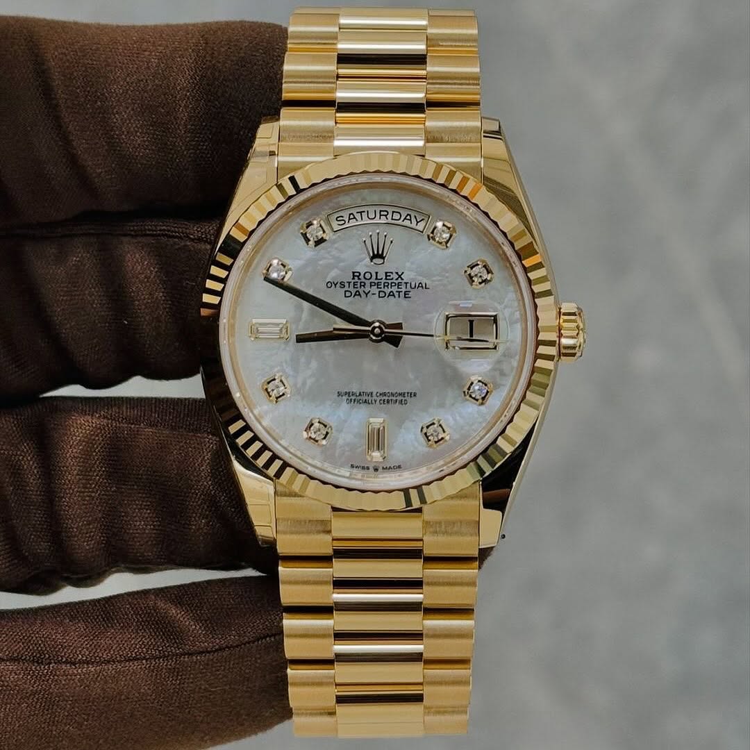Rolex Day-Date // 128238 – The Epitome of Golden Prestige