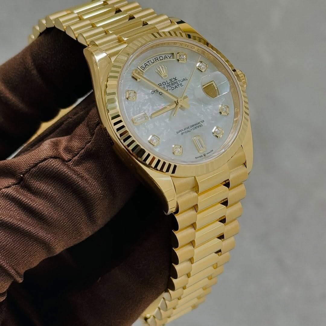 Rolex Day-Date // 128238 – The Epitome of Golden Prestige