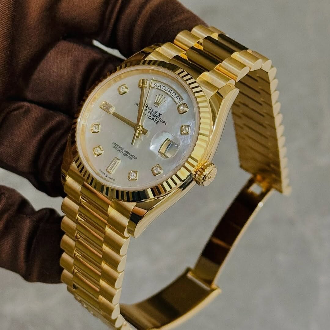 Rolex Day-Date // 128238 – The Epitome of Golden Prestige