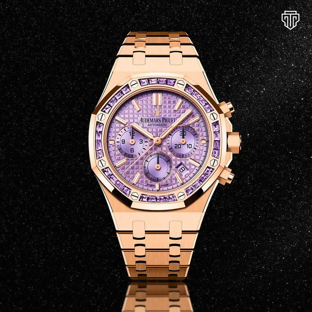 Audemars Piguet Royal Oak Chronograph // 26319OR.AY.1256OR – A Symphony in Rose Gold and Amethyst