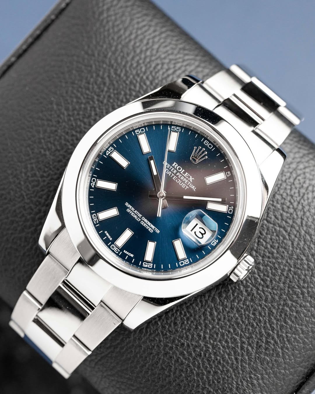 Rolex Datejuste 41 mm cadran bleu oyster