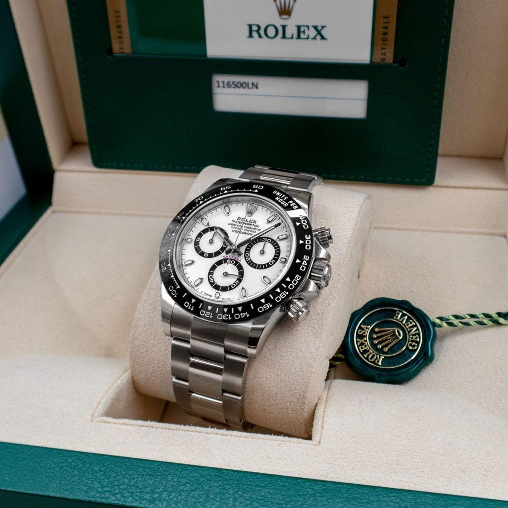 WTC Rolex Daytona 116500LN White Dial face
