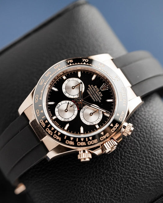 Rolex Daytona cadran noir bracelet Oysterflex