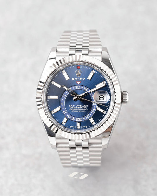 Rolex Sky-deweler jubilee fond bleu