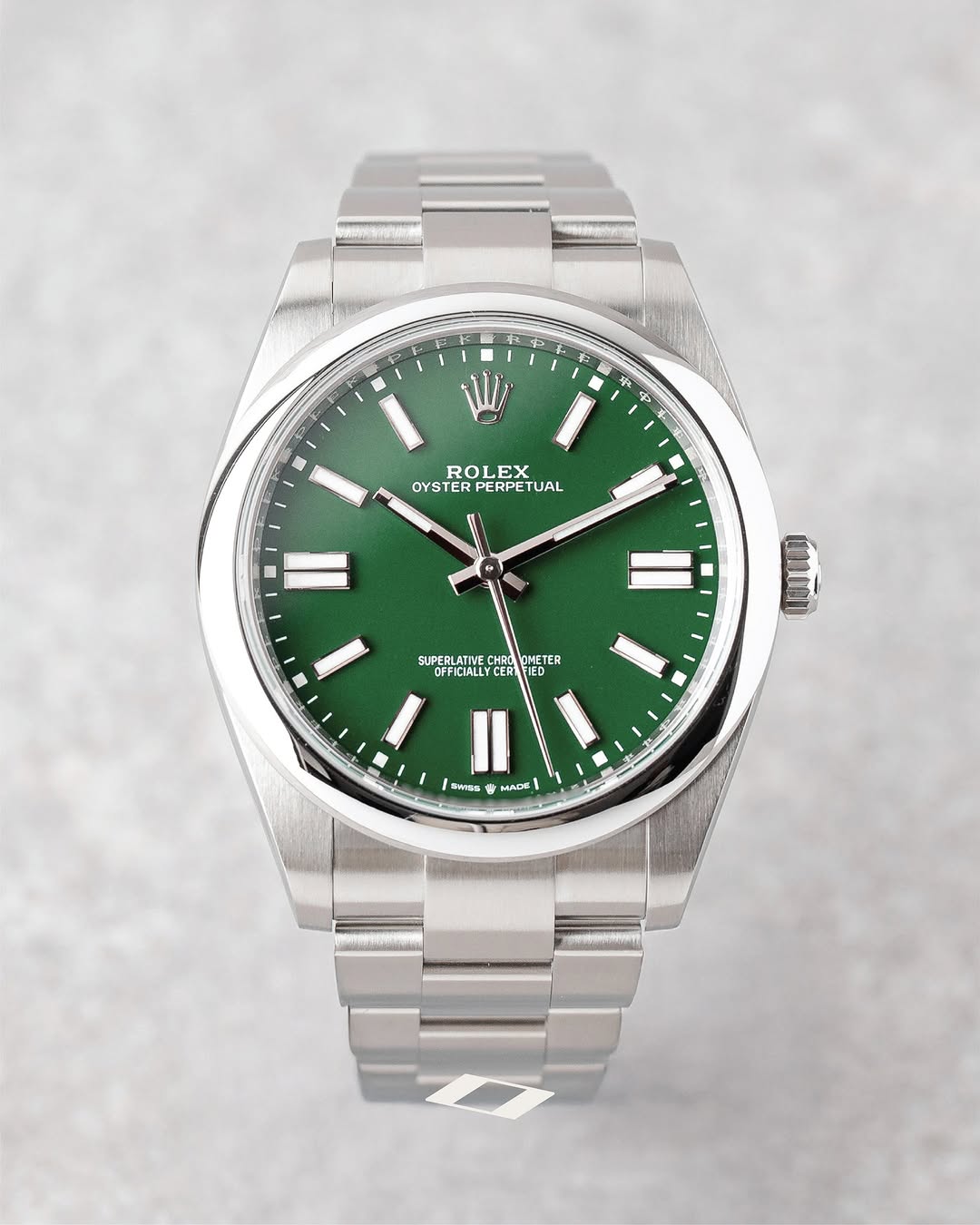 Rolex Oyster perpetual 41mm fond vert