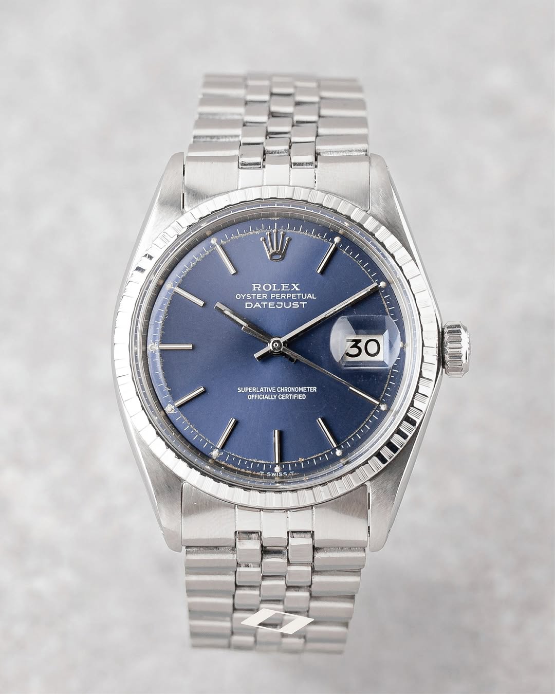 Rolex datejuste 36mm fond bleu