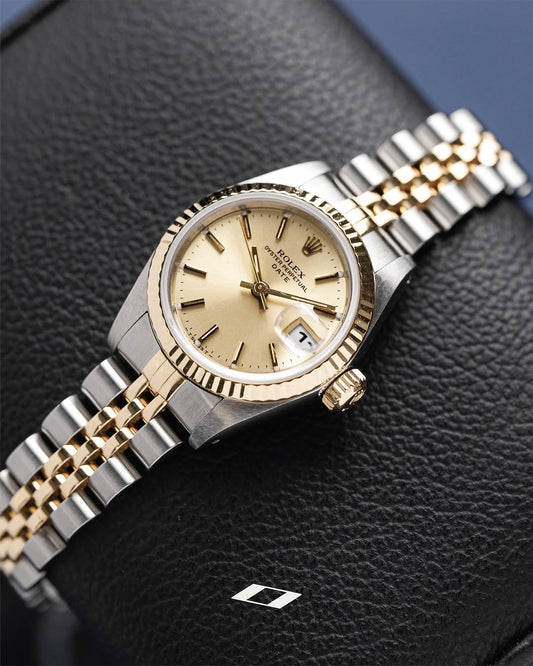 Rolex Lady-datejust 26mm fond doré