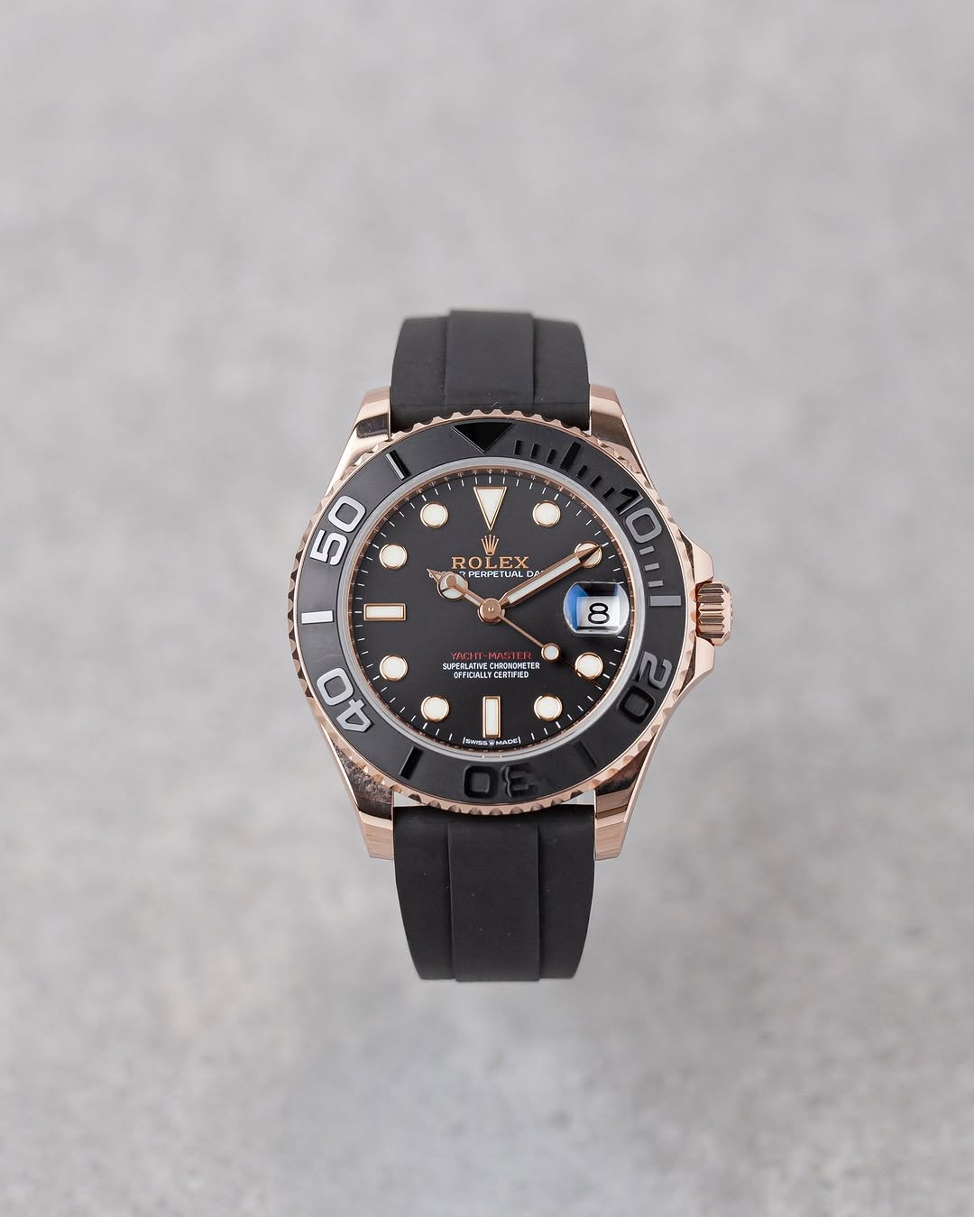 Rolex Yacht-Master oysterflex fond noir