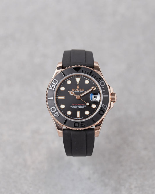Rolex Yacht-Master oysterflex fond noir