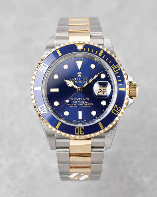 Rolex submariner gold fond bleu