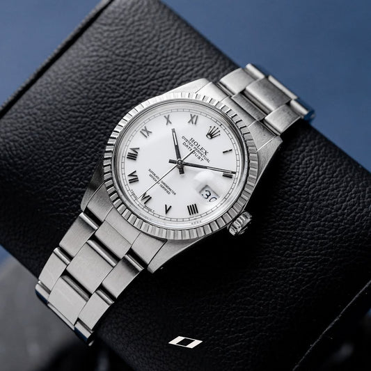 ROLEX DATEJUST 36mm fond blanc