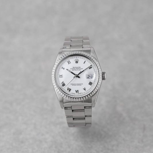 ROLEX DATEJUST 36mm fond blanc