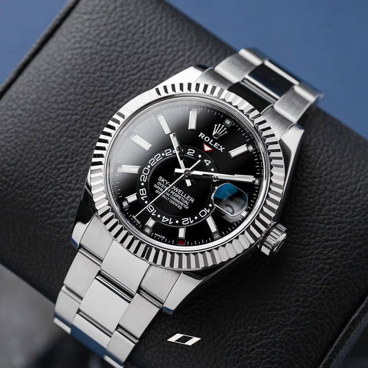 Rolex sky-deweler fond noir