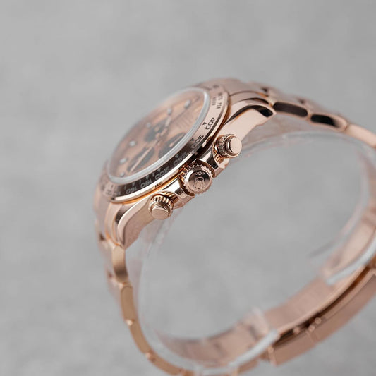 Rolex Daytona Rose Gold/Everose Sundust & Black Dial