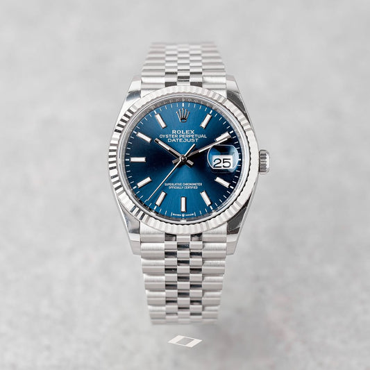 Rolex Datejust 36mm fond bleu