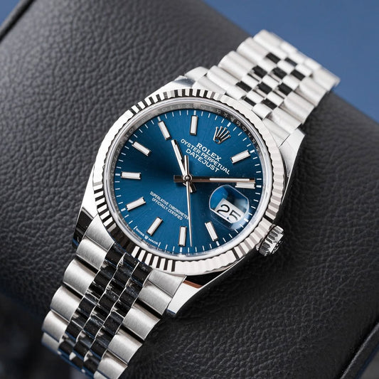 Rolex Datejust 36mm fond bleu