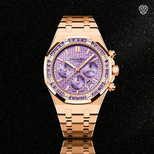 Audemars Piguet Royal Oak Chronograph // 26319OR.AY.1256OR – A Symphony in Rose Gold and Amethyst