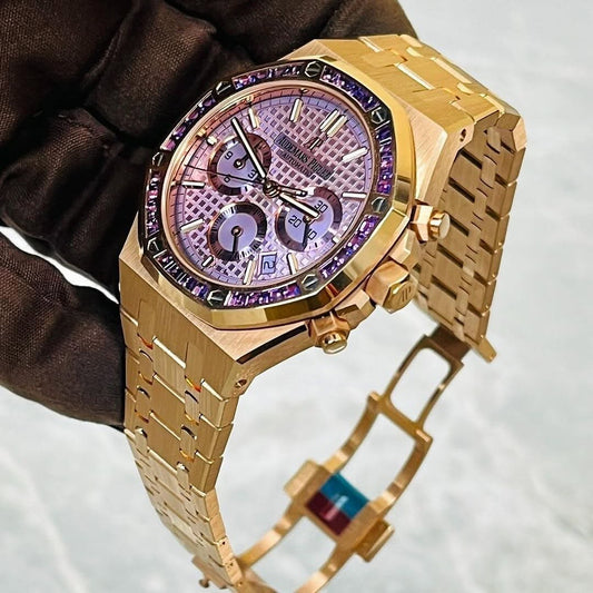 Audemars Piguet Royal Oak Chronograph // 26319OR.AY.1256OR – A Symphony in Rose Gold and Amethyst