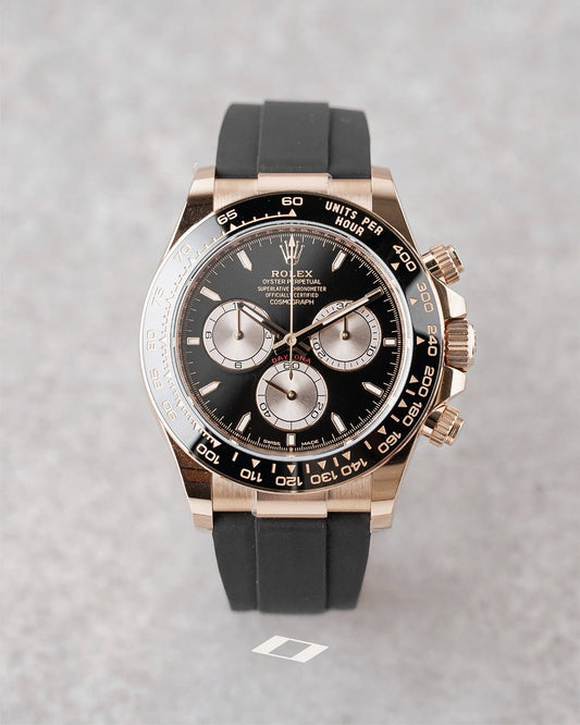 Rolex Daytona cadran noir bracelet Oysterflex