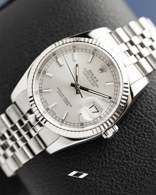 Rolex Datejuste 36 mm cadran argenté
