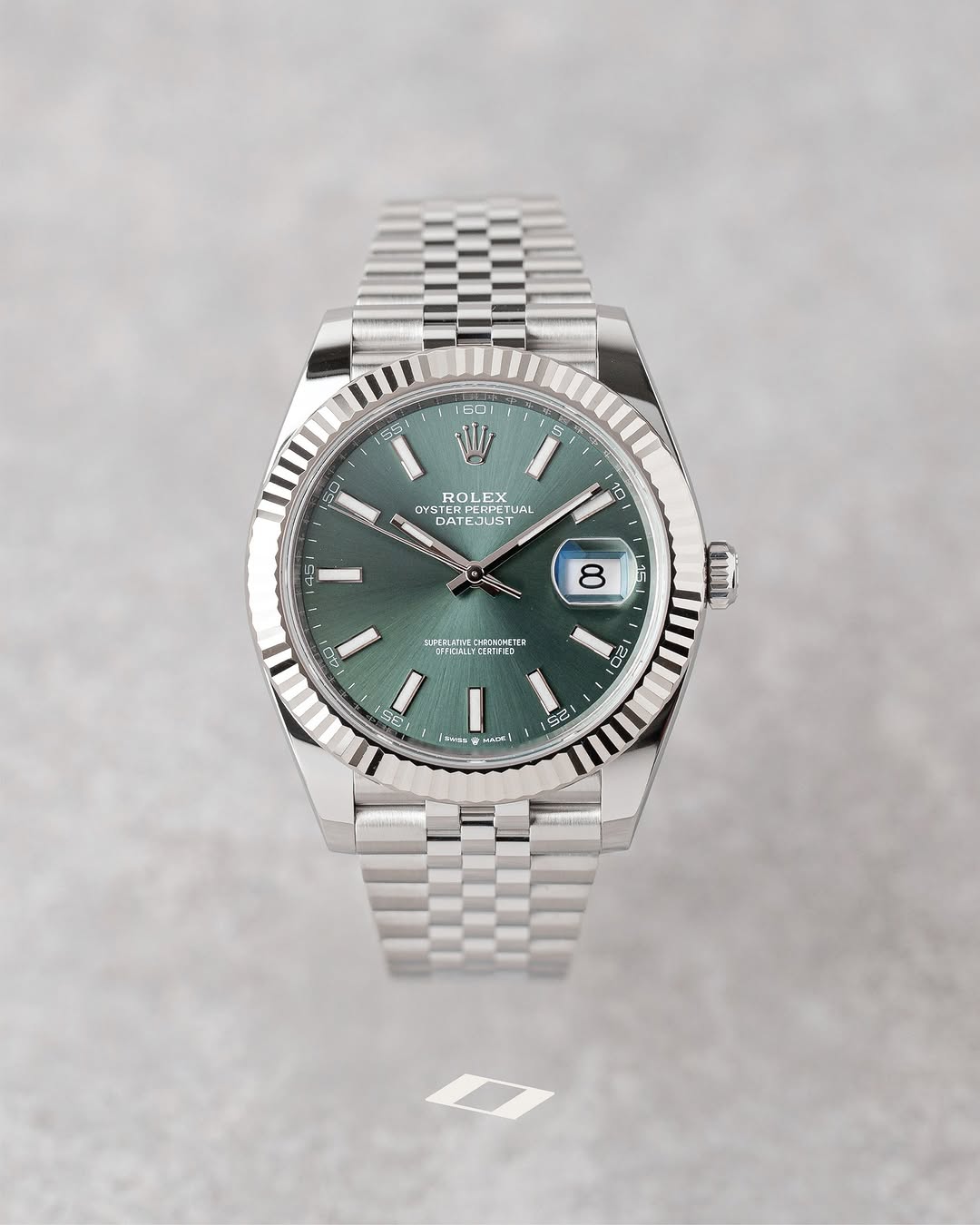 Rolex datejuste 41mm fond vert