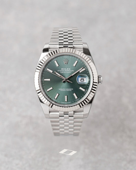 Rolex datejuste 41mm fond vert