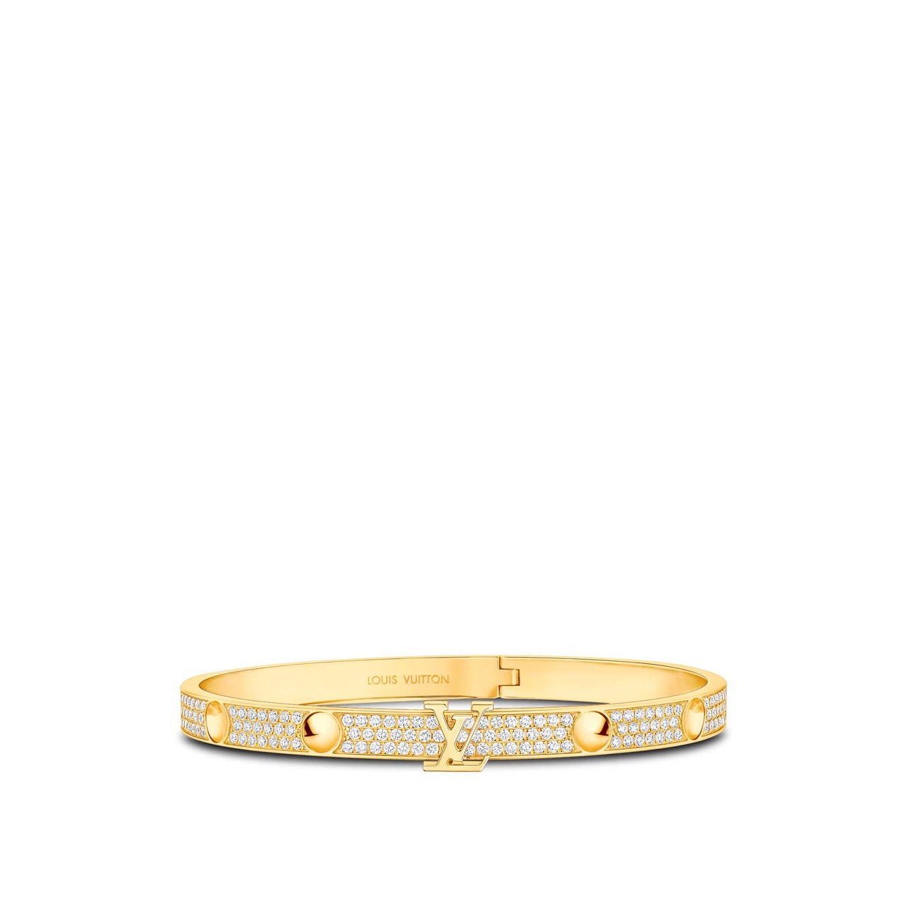 louis vuitton manchette empreinte or jaune et diamants Q95783 PM1 SideviewLarge