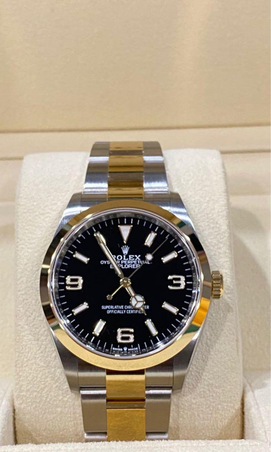 rolexexplorer136mmtwotone